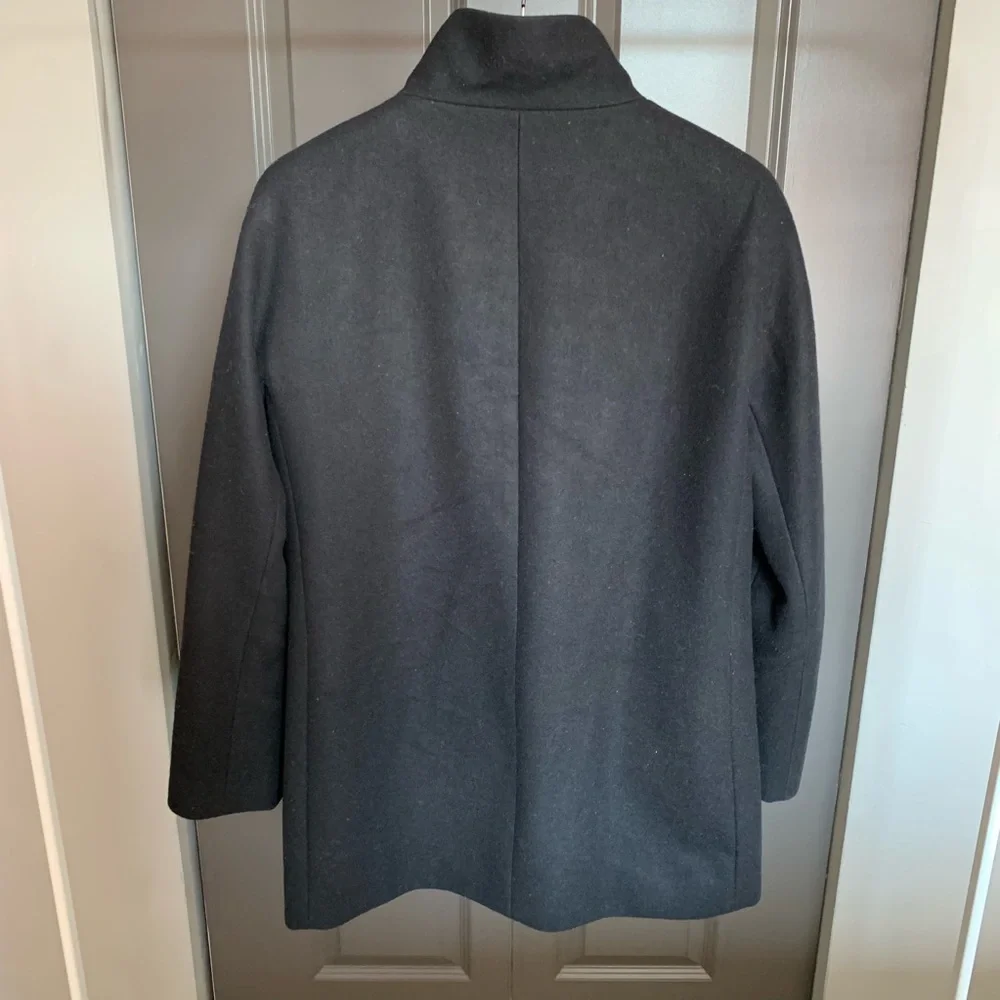J crew cocoon city coat black 6